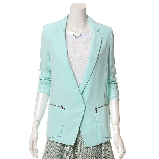 Áo khoác vest nữ tay dài túi hai bên 7213210011153 g_cut