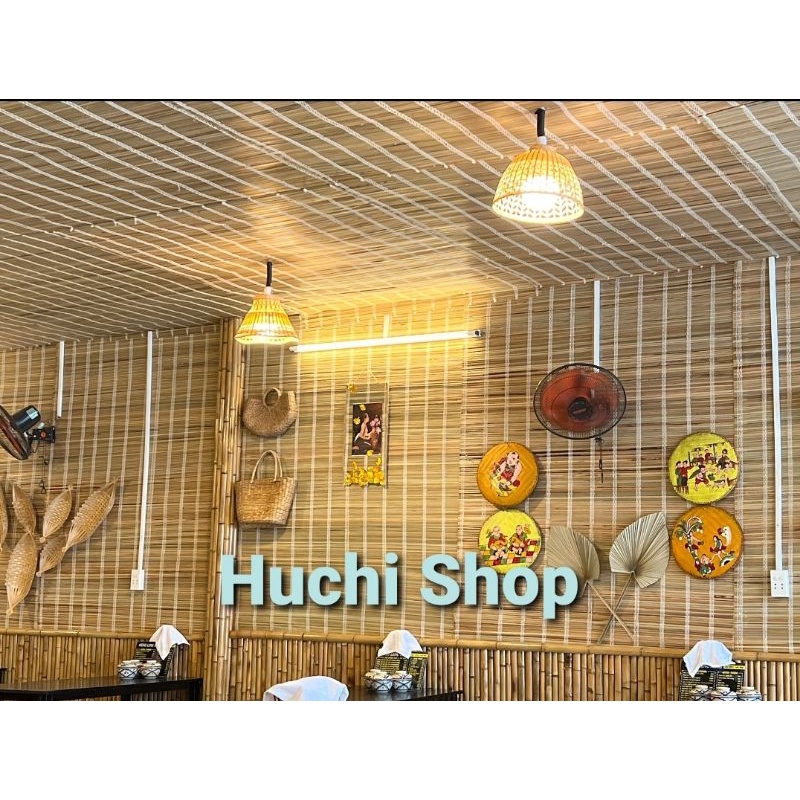 Mành sáo trang trí quán nhậu, coffe, làm trần quán, trang trí tết
