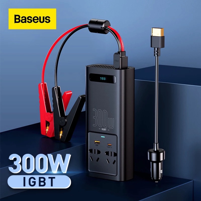 Bộ chuyển đổi nguồn điện Baseus IGBT Power Inverter 300W từ 12v lên 220V cho xe ô tô