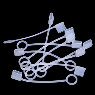 10Pcs/Set USB Type-c Protection Cap Cord Dust Plug Charger Cover/ Universal Transfer Cable Waterproof Cover with Rope