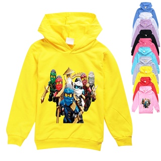 Age 2-15Yrs Kids Boys Girls Hoodies LEGO NINJAGO Long Sleeve Hooded Outerwear Coat Sweatshirt Tops