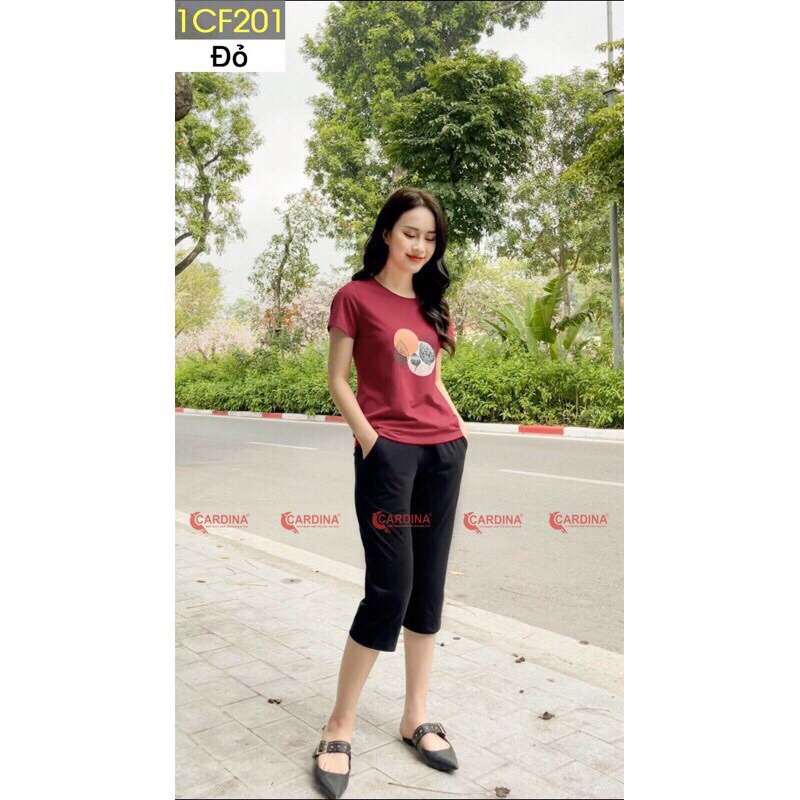 Đồ Bộ Nữ 𝐂𝐀𝐑𝐃𝐈𝐍𝐀 In Hình Trái Tim, Quần Lửng Áo Cộc Tay Chât Cotton Cao Cấp 1CF4 | BigBuy360 - bigbuy360.vn