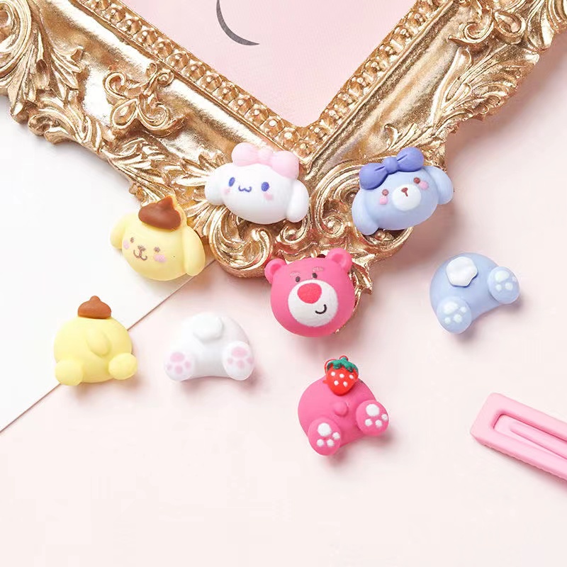 1 Gói Vật Liệu Resin Mini Hình Động Vật Hoạt Hình Tự Làm Trang Sức Thủ Công DIY