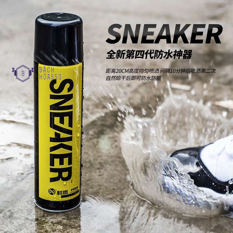 Chai xịt nano chống thấm nước giày Sneaker 300ml - Chống thấm nước, Chống bám bụi, Chống ố vàng