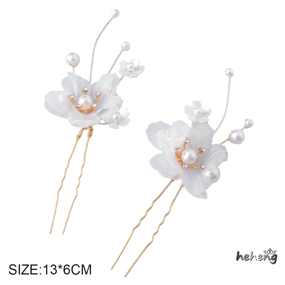 Set 2 Kẹp Tóc Hình Chữ U Chống Trượt Không Gây Dị Ứng