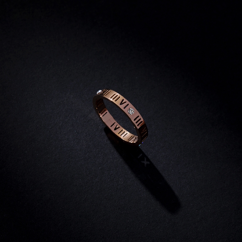 Nhẫn MAYEBE LAVEND Thép Titan Màu Vàng Hồng Cho Cặp Đôi