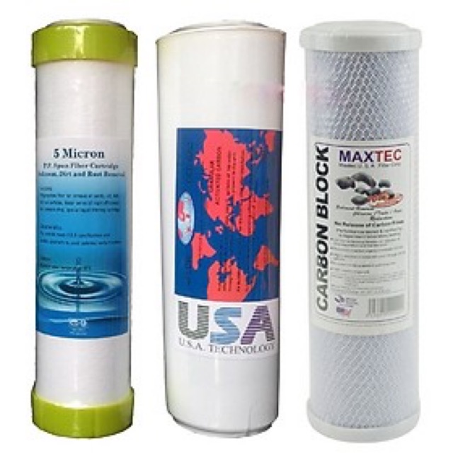 Combo 3 Lõi Lọc Nước Số 1+2+3(Loại Tốt)