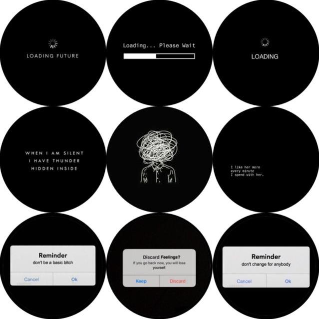 BZZ Giá đỡ điện thoại popsocket chủ đề aesthetic màu đen