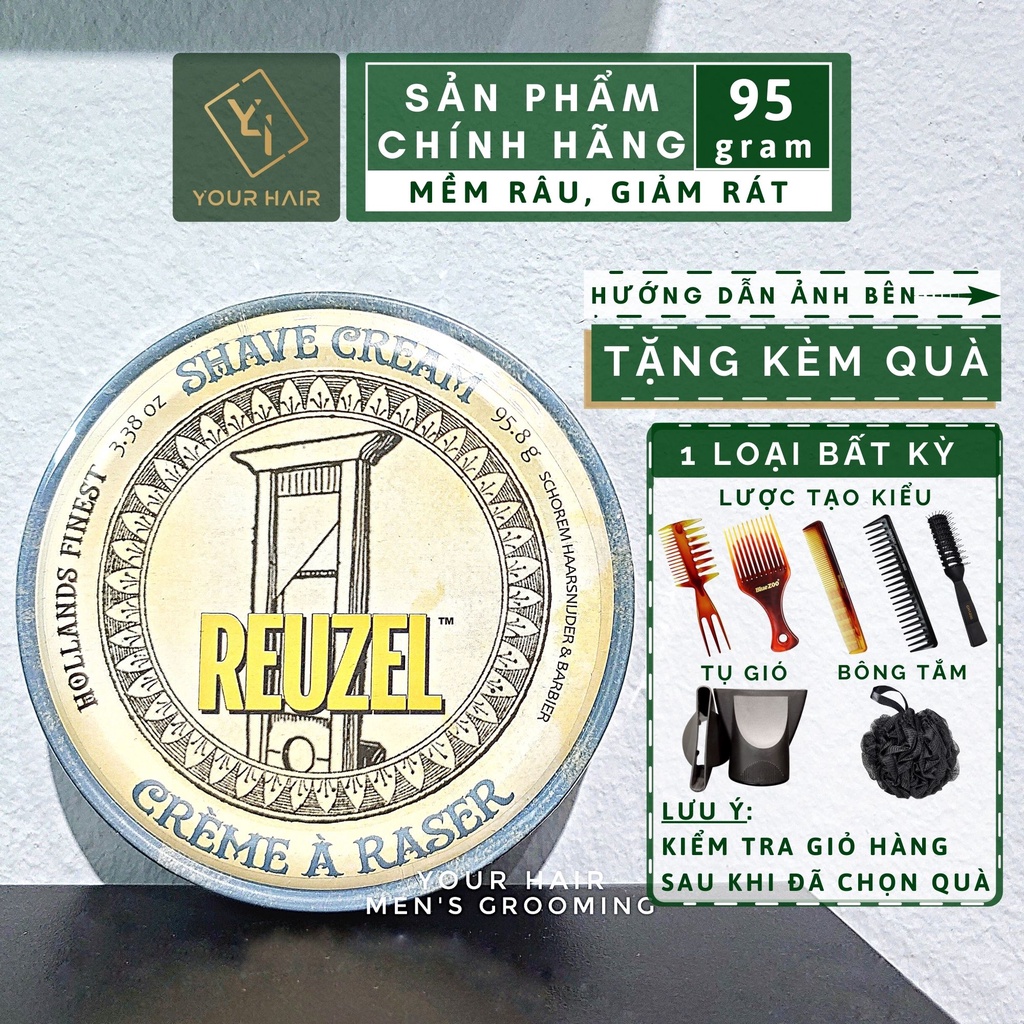 Kem cạo râu Reuzel Shave Cream - 95g