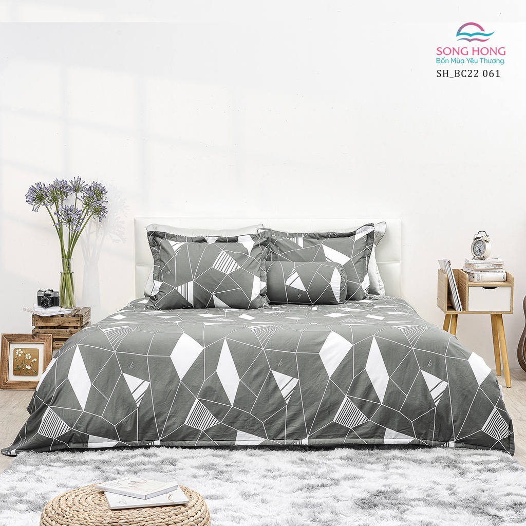 Bộ ga chun Sông Hồng BC22 061 - Chất Cotton