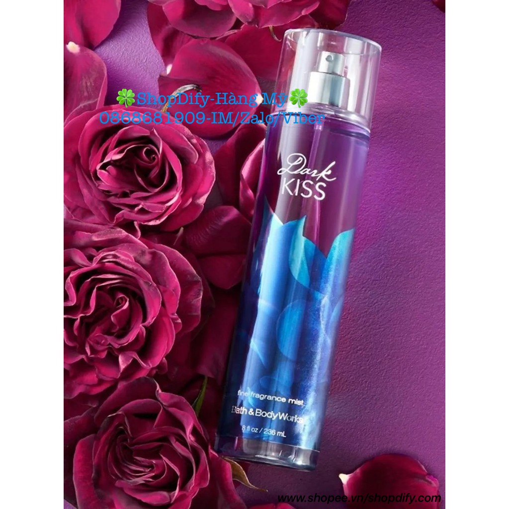 Xịt Thơm Nước Hoa Toàn Thân BBW Bath & Body Works DARK KISS, JAPANESE CHERRY BLOSSOM Mist 236ml