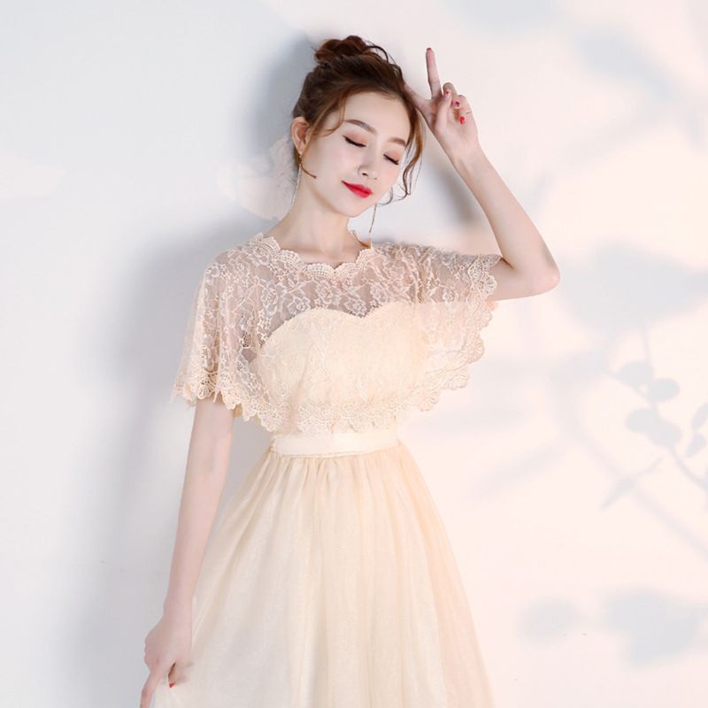 Áo Choàng Ren Hoa Xếp Li Chống Nắng Thời Trang Mùa Hè Dành Cho Nữ