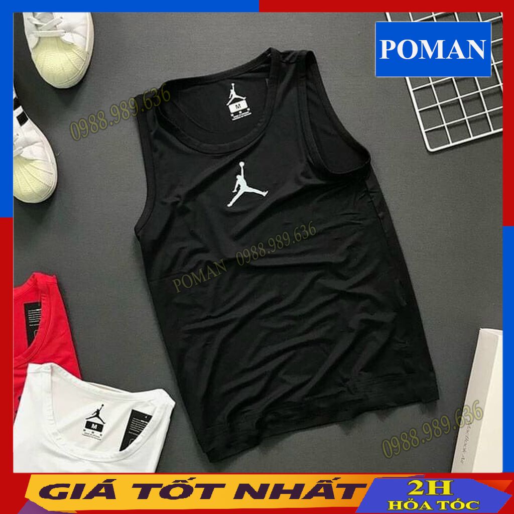Áo ba lỗ nam thể thao nam thun lạnh, áo ba lỗ mặc nhà chơi thể thao chất thun co dãn siêu mát lạnh A3L02 - POMAN