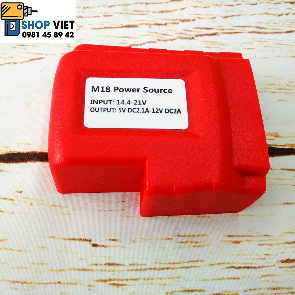 SV Sạc điện thoại từ pin Milwaukee 14V/18V thay thế M18 Power Source