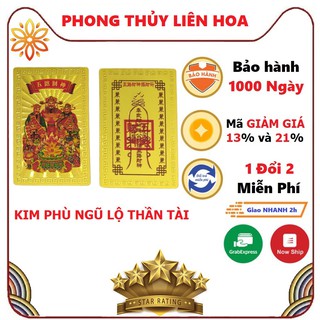 Ngũ Lộ Thần Tài Loại 1 Cao Cấp - để ốp điện thoại, ví tiền - Khai cung Tài, Mở cung Lộc - PHONG THỦY LIÊN HOA