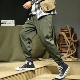 Quần Baggy Kaki Basic Màu Đen Be UNISEX