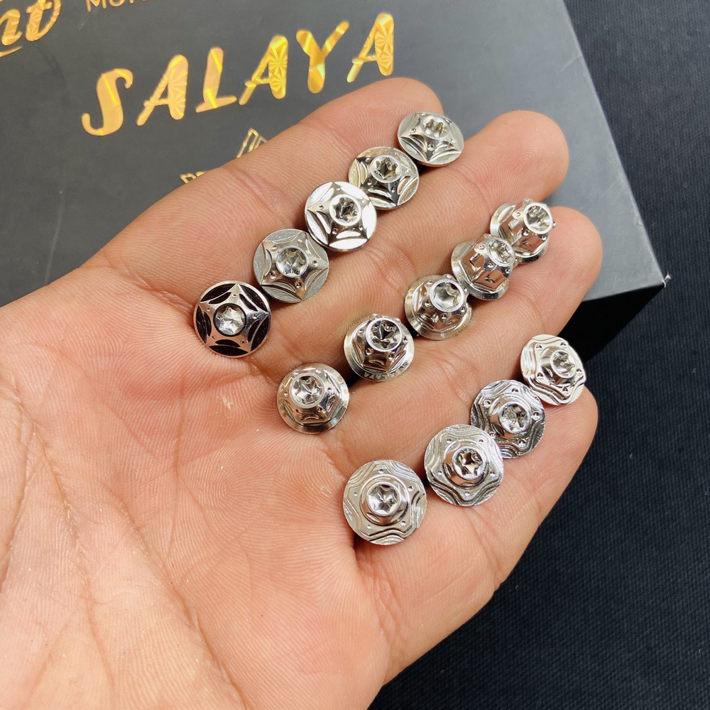 ỐC SALAYA 5LY15 RĂNG XOẮN BẮT DÀN ÁO XE YA, NẮP PÔ E TAY GA XE MÁY ( BAO RỈ SÉT TRỌN ĐỜI )