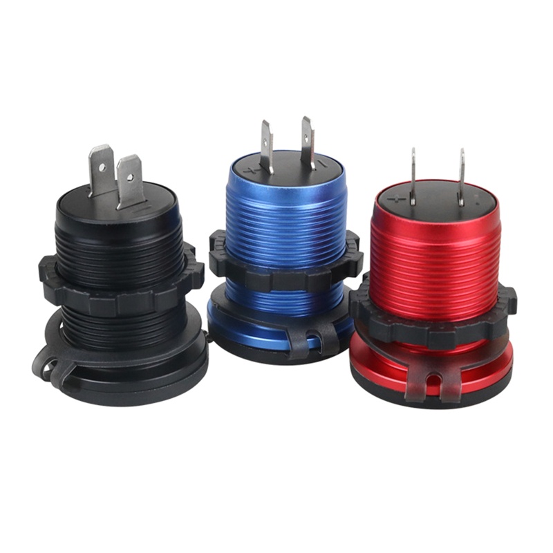 Tẩu Sạc Nhanh USB 3.0 12 / 24V Có Công Tắc Vôn Kế Cho Xe Hơi