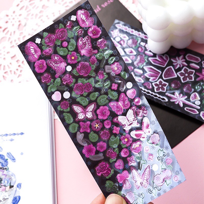 Hình dán sticker trang trí top loader siêu xinh HDT06