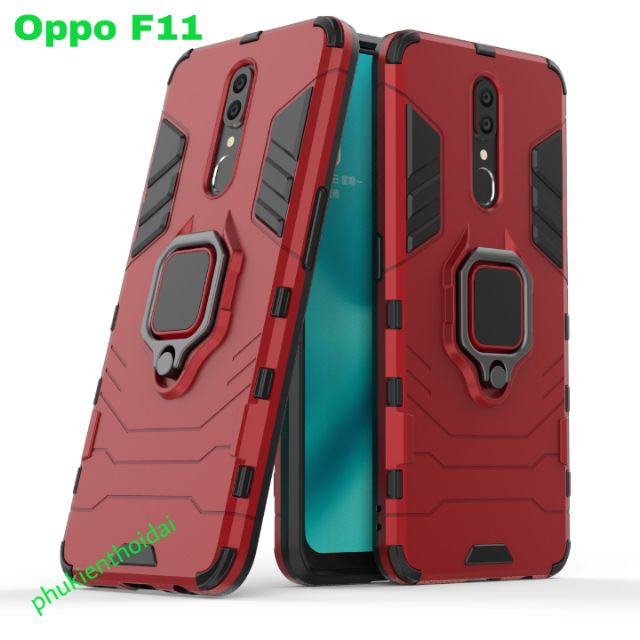 Ốp lưng Oppo F11 chống sốc Iron Man Iring cao cấp siêu bền giá đỡ mặt lưng