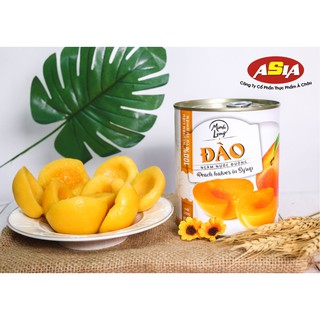 Đào ngâm nước đường Cát Long lon to 830 gr