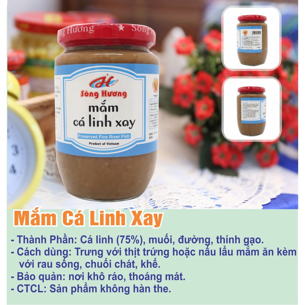 Mắm Cá Linh Xay Sông Hương Foods Hũ 400g Nấu lẩu mắm , Chưng trứng , mắm chưng, bún