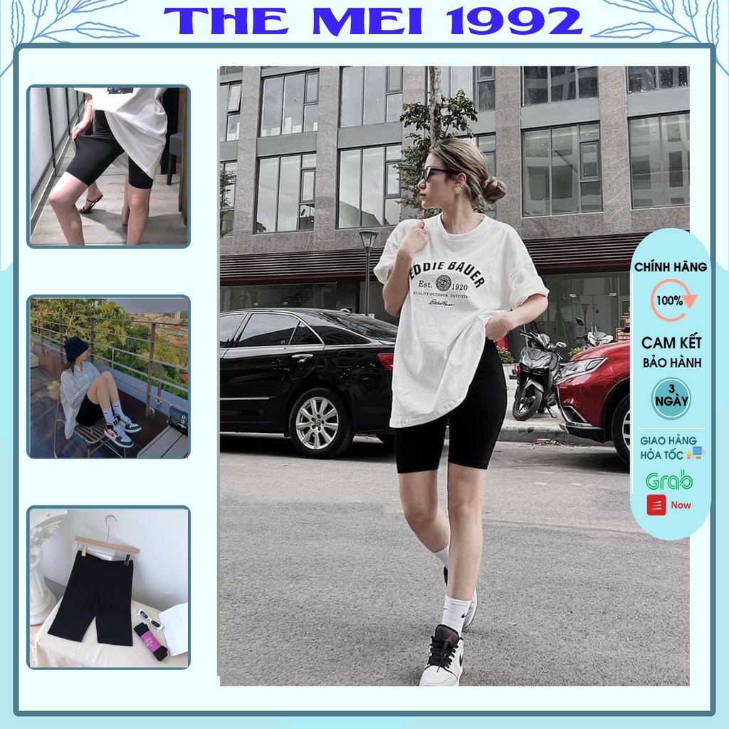 Quần legging lửng đùi nữ THE MEI 1992 cao cấp - Quần legging nữ đùi bó sát mông sexy chất liệu cotton mặc siêu mát