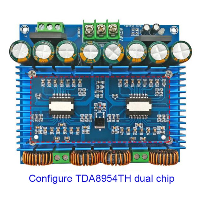 XH-M252 Siêu cao TDA8954TH Chip khuếch đại công suất kỹ thuật số Class D Bảng mạch khuếch đại công suất kỹ thuật số 420W * 2 Mô-đun khuếch đại âm thanh