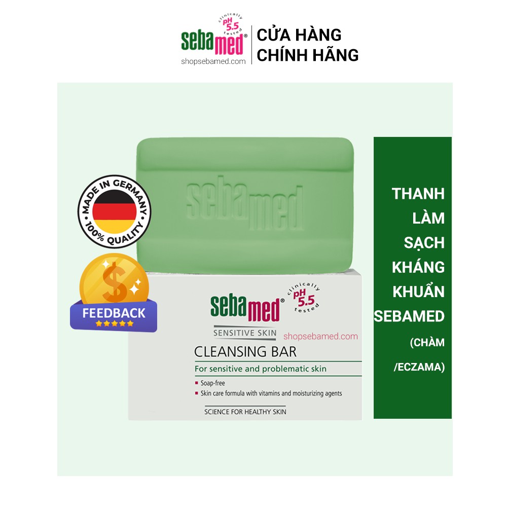 [Chính Hãng] Thanh soap chàm, eczema Sebamed pH5.5