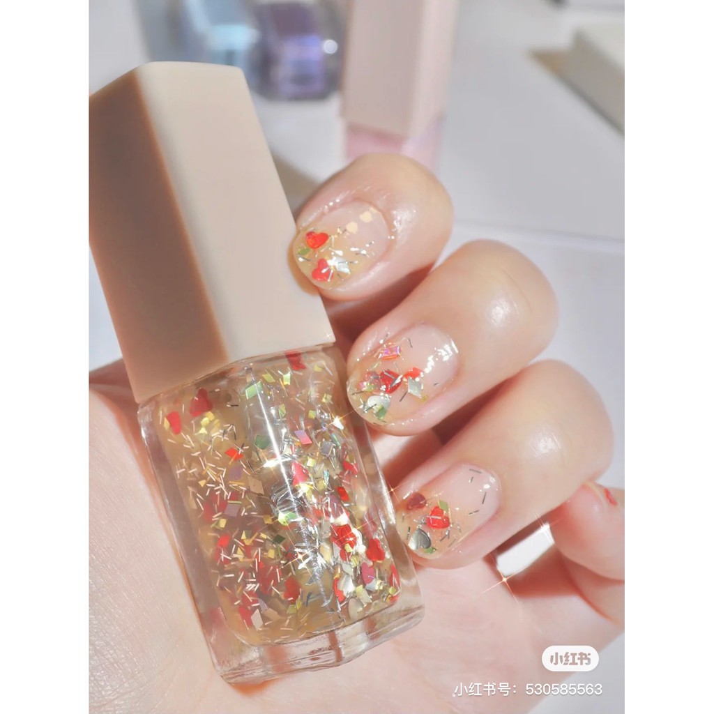 Sơn móng tay kim sa ánh ban mai Flortte bộ sưu tập xuân hè màu sắc mới P33  Nội Địa Trung