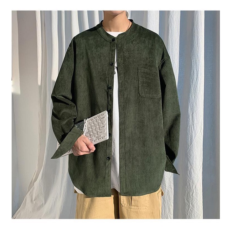 Áo sơ mi unisex chất lIệu vải nhung tăm mềm mịn dày dặn không bai xù, phong cách trẻ trung năng động AUTOMAN A47