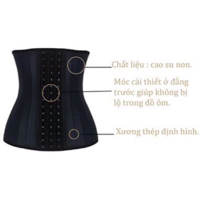 Đai latex 9 xương loại đẹp xịn xò bản 29cm