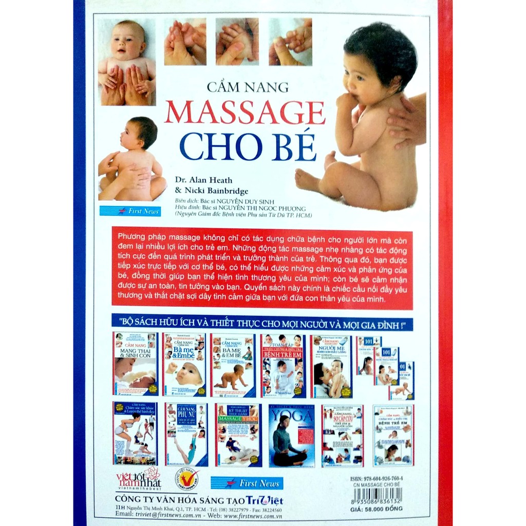 Sách - Cẩm Nang Massage Cho Bé (First News)