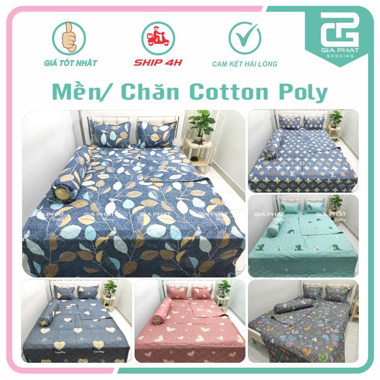 Mền/Chăn hè COTTON POLY trần bông 3 lớp (Được chọn mẫu)