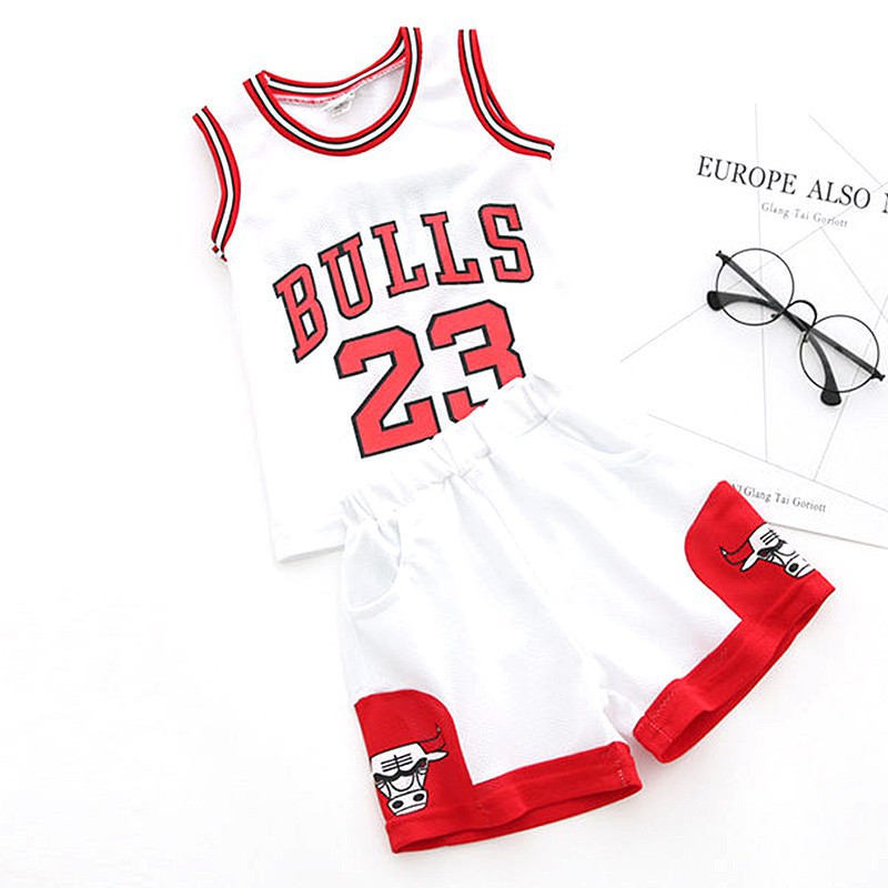 Bộ Quần Áo Bóng Rổ Nba Chicago Bulls No.23 Năng Động Thời Trang Cho Bé