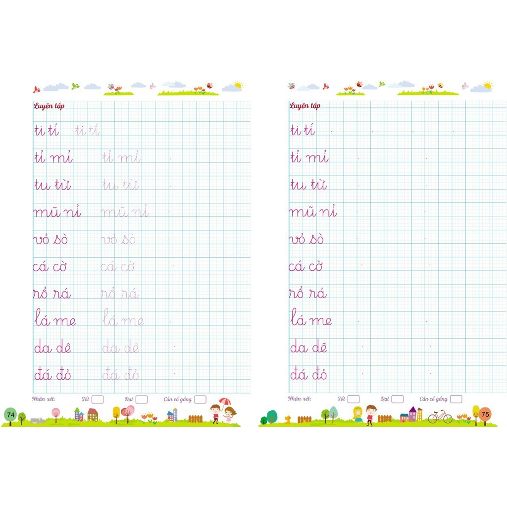 VỞ TẬP VIẾT TRỌN BỘ cho bé vào lớp 1 – Phiên bản mới nhất 5 trong 1 (Việt Hà)