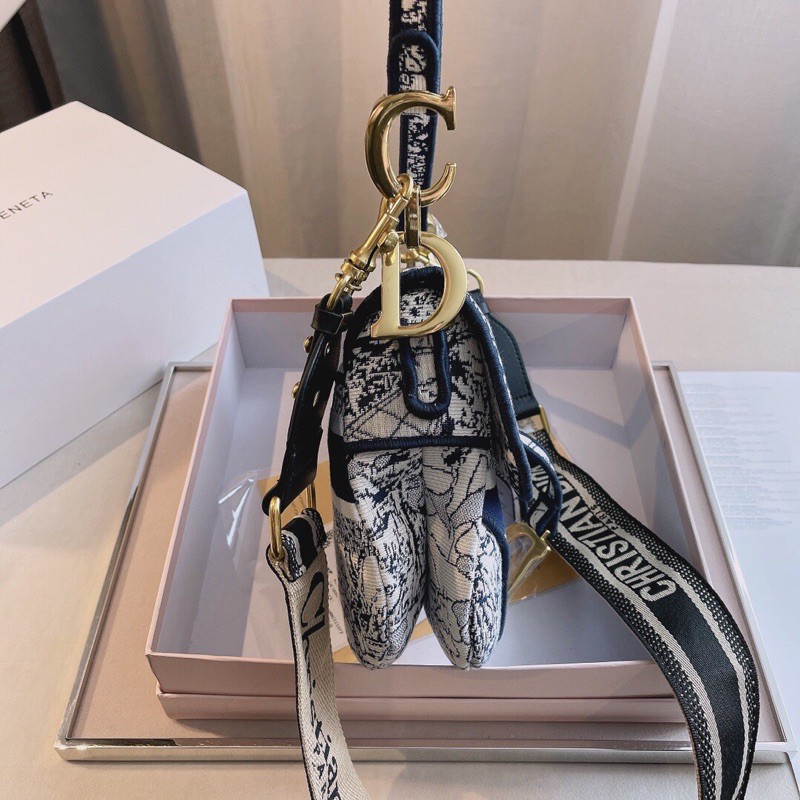 Túi ví, túi đeo chéo, túi yên ngựa da thật Dior CD họa tiết thời trang cao cấp