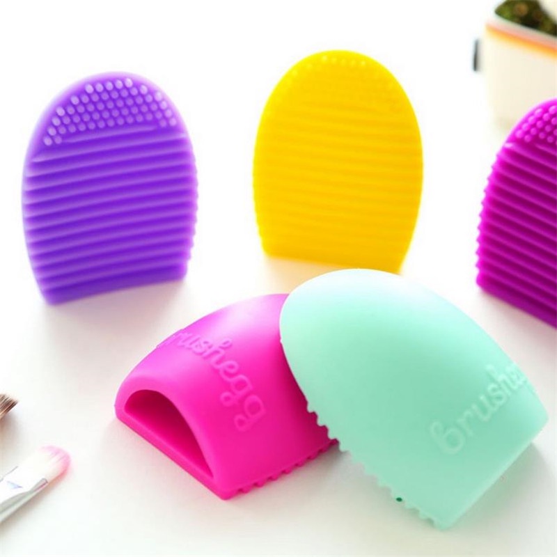 Miếng Silicone Hình Quả Trứng Vệ Sinh Cọ Trang Điểm