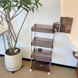 (Có sẵn) Kệ trong suốt có Bánh xe nhiều tầng trang trí , (Vui lòng không gộp đơn) xe đẩy spa, đựng đồ làm nail, mỹ phẩm
