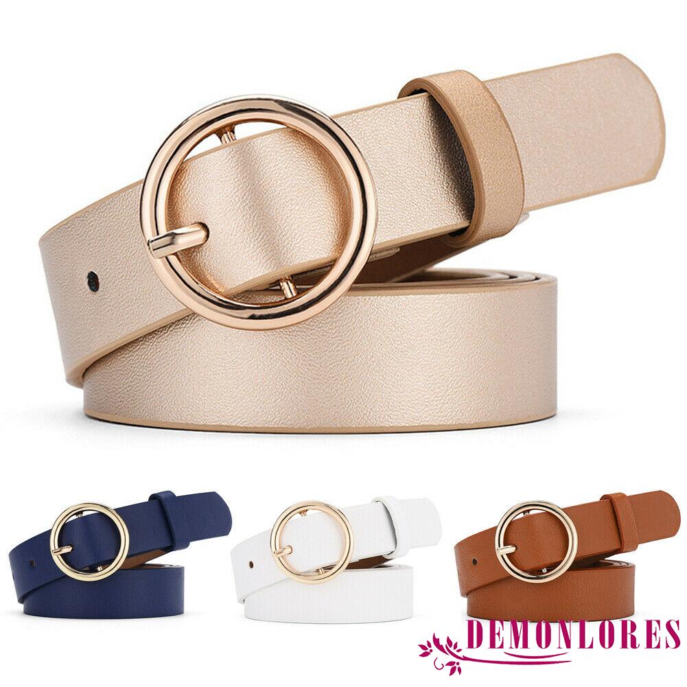 Thắt lưng da mềm màu trơn thiết kế cổ điển sành điệu cho phái nữ