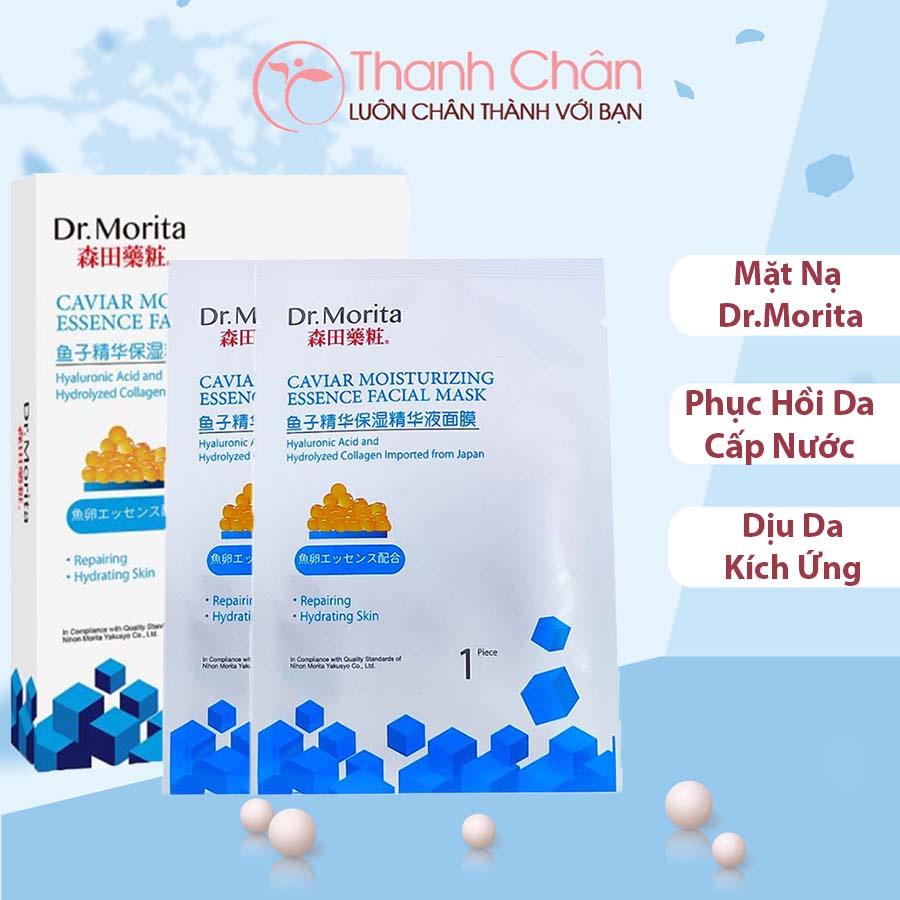 Mặt Nạ Dưỡng Ẩm, Tăng Độ Đàn Hồi Dr.Morita Caviar Moisturizing Essence Facial Mask 28G