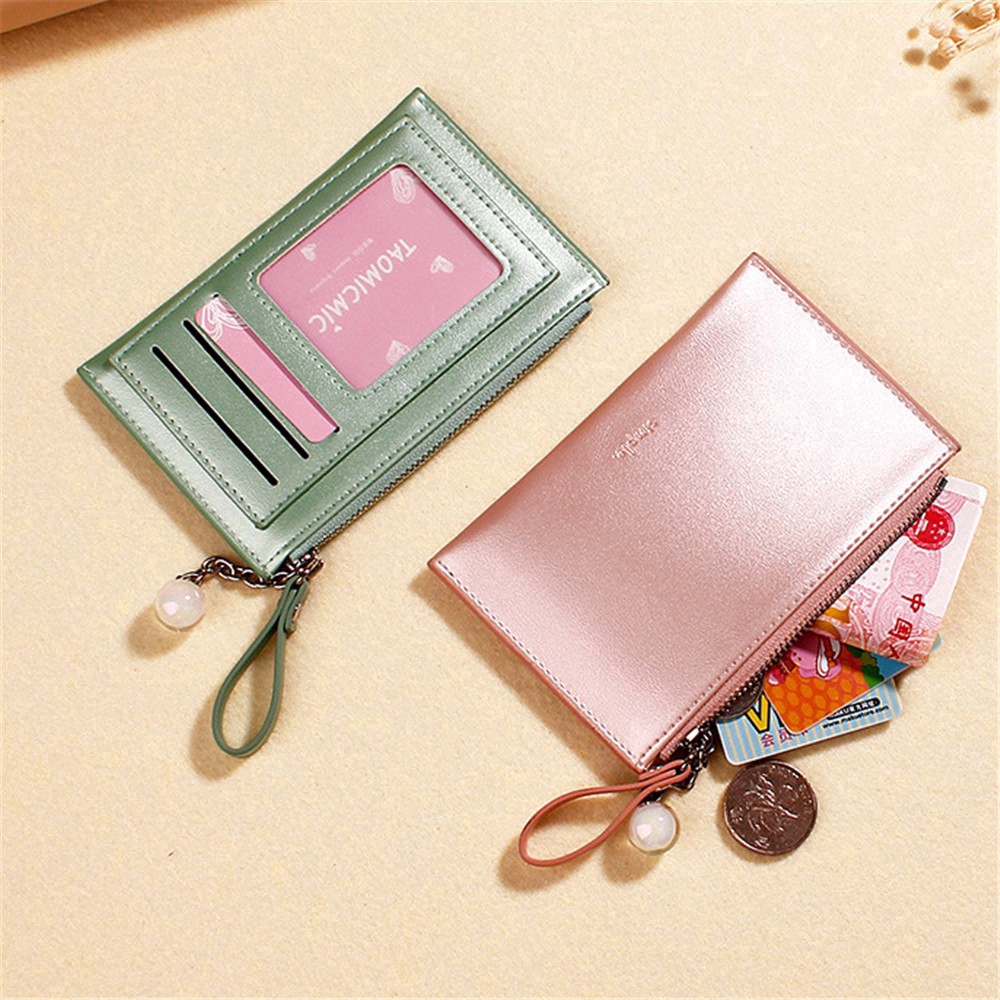 Ví Da PU Đựng Thẻ Và Tiền Xu Tùy Chọn Cho Nữ