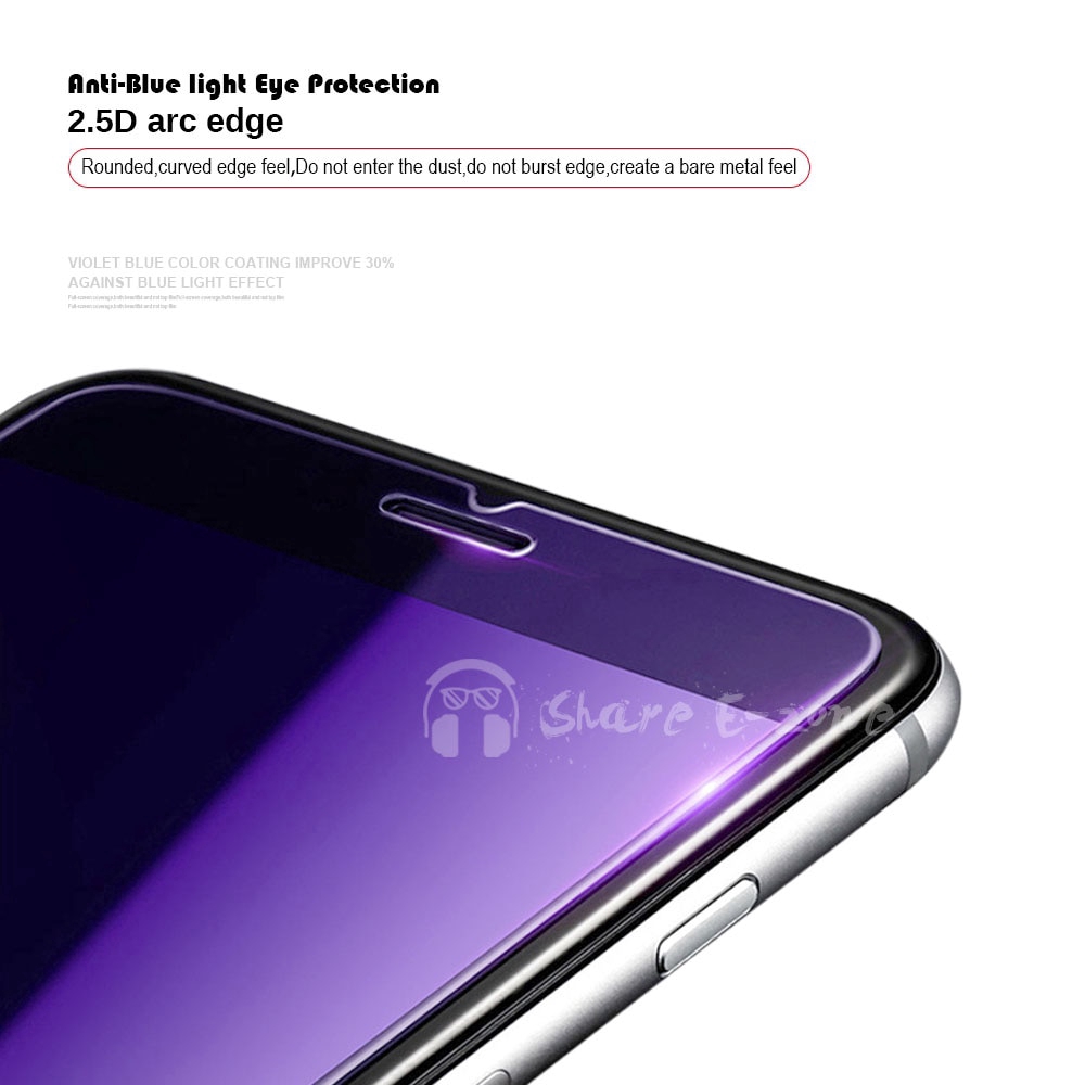 Kính cường lực toàn màn hình chống tia sáng xanh cho iPhone X 8 7 6 6S Plus 5s iPhone XS Max XR iPhone 11 Pro Max