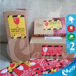 [RẺ VÔ ĐỊCH] Sticker hàng dễ vỡ 11cm [SET 100 tờ]