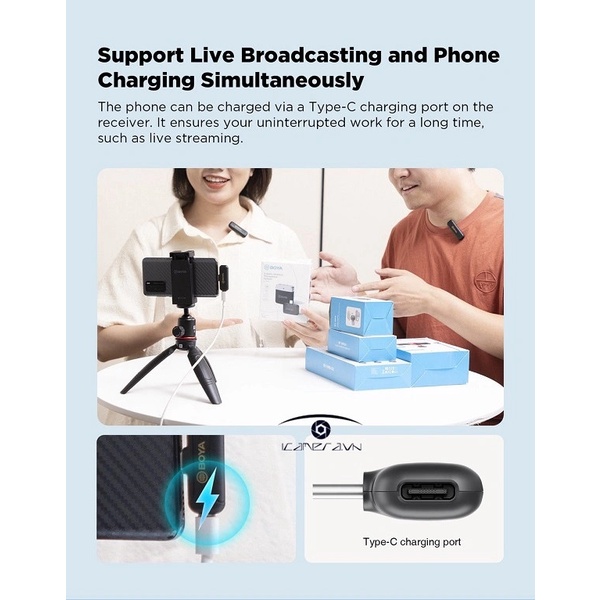 BOYA BY-WM3T-D1/ BY-WM3T-D2 DÀNH CHO ĐIỆN THOẠI