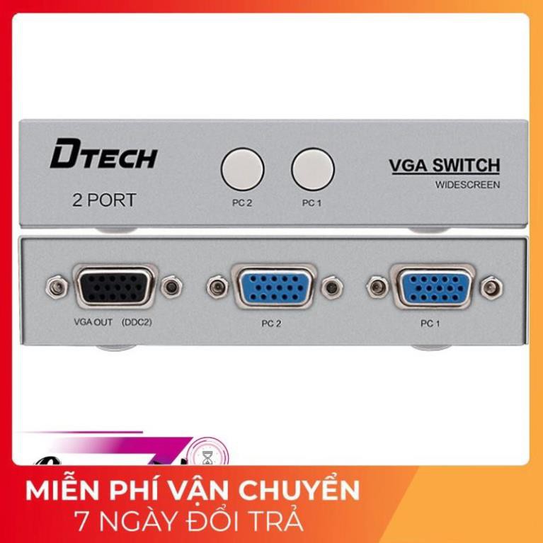 [FREESHIP] Bộ chia vga 2 máy tính ra 1 màn hình DTECH (DT-7032)