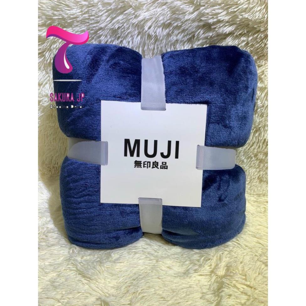 Chăn Lông Tuyết Muji 2 Lớp Siêu Mềm Mịn Xuất Nhật  MềnTuyết Nhung BLANKET Lông Thỏ Nhập Khẩu Sakura JP
