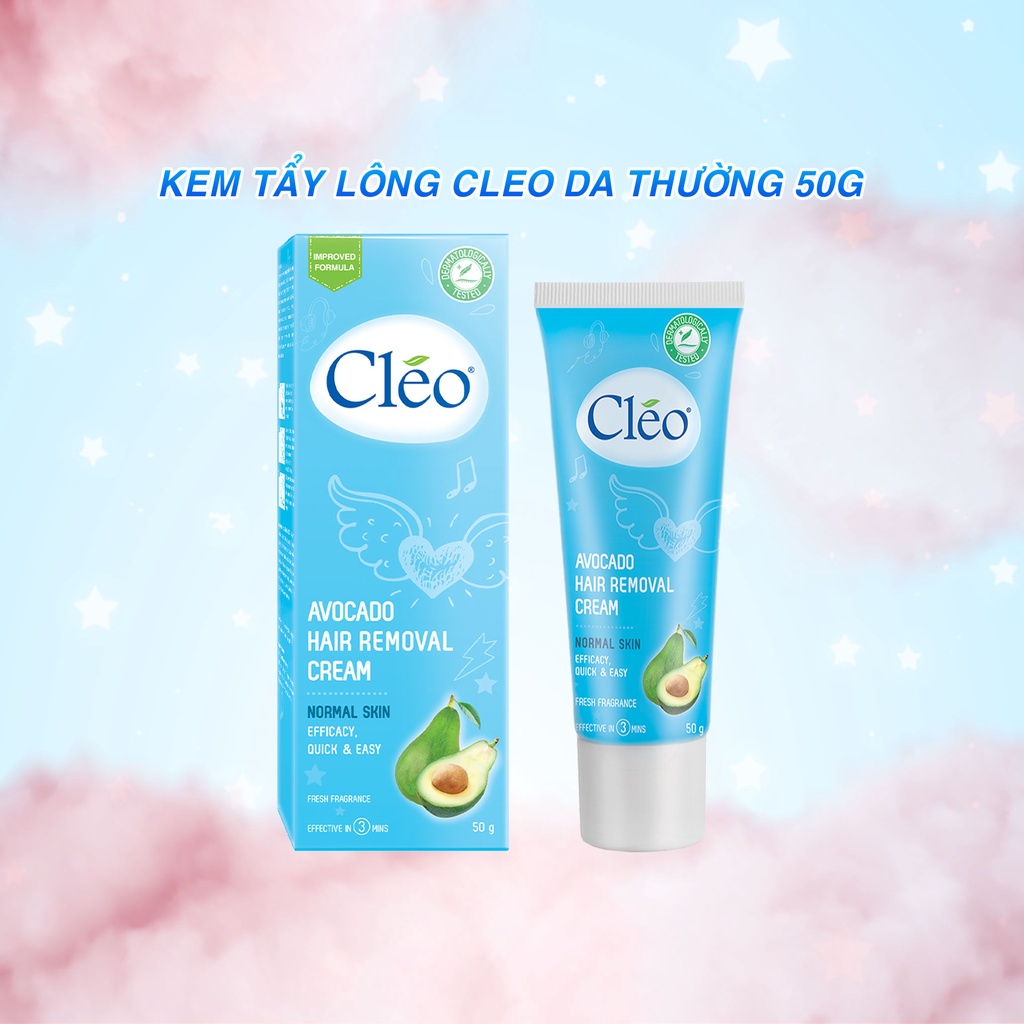 Kem Tẩy Lông Cho Da Thường Cleo Avocado Hair Removal Cream Normal Skin (50g)