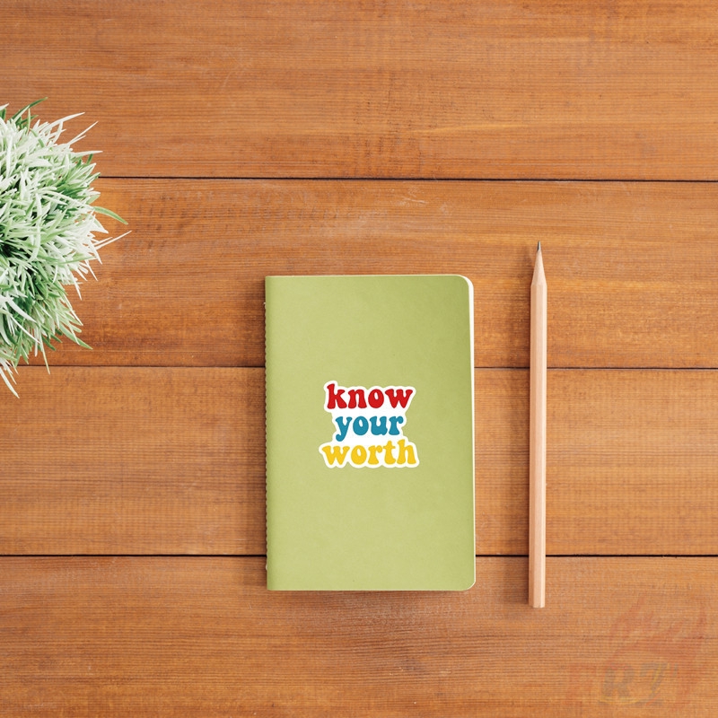 Set 50 hình dán chấm thấm nước kiểu chữ trang trí DIY đa dụng