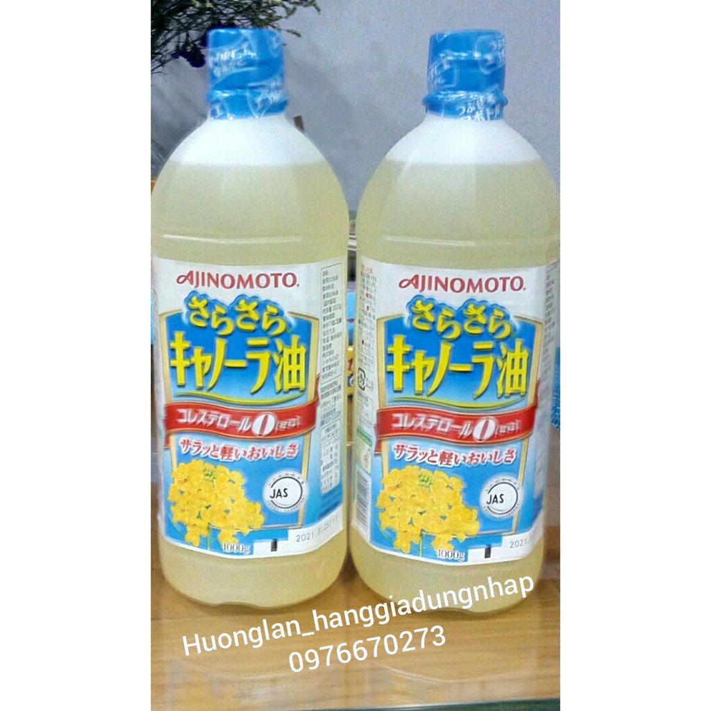 Dầu Hoa Cải Ajinomoto (1000g) - Nhật Bản (HSD t8/2022)